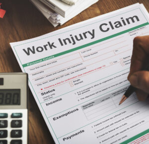 Work Injury Compensation Claim Form Concept